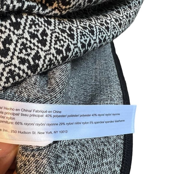 Eloquii Womens Dress Textured Knit Long Sleeve Jacquard Design Black White 18/20 - Picture 16 of 16